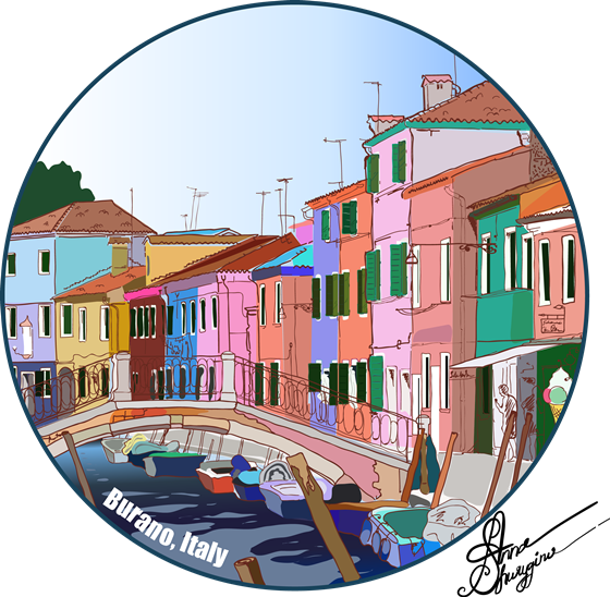 Illustrator: wonderful places in the world